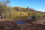 vue sur l&#39;étang à l&#39;automne 2014