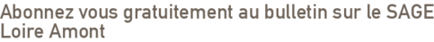 Abonnez vous gratuitement au bulletin sur le SAGE Loire Amont
