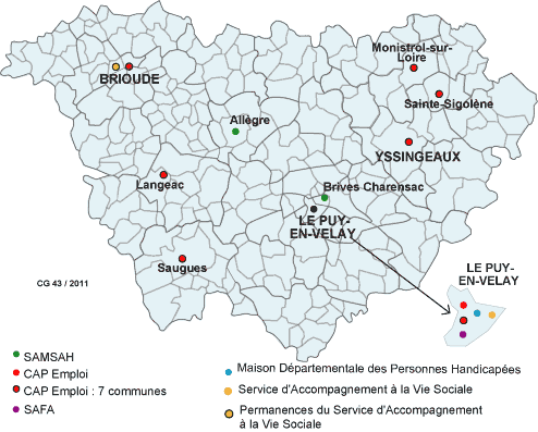 Carte des services aux personnes handicapées