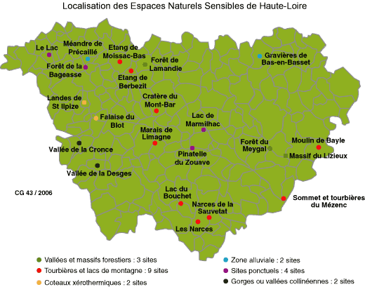 Carte des Espaces Naturels Sensibles