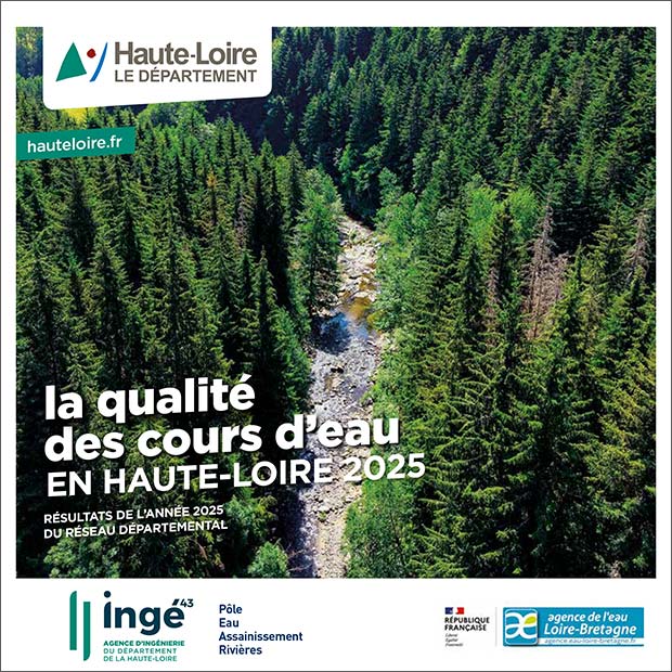 plaquette 2025 suivi qualité des cours d'eau 43