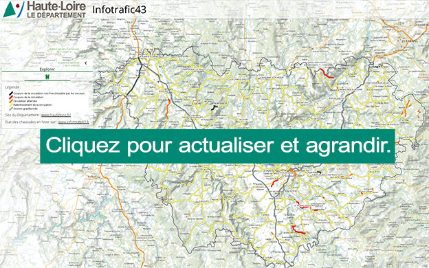 Carte des coupures de circulation