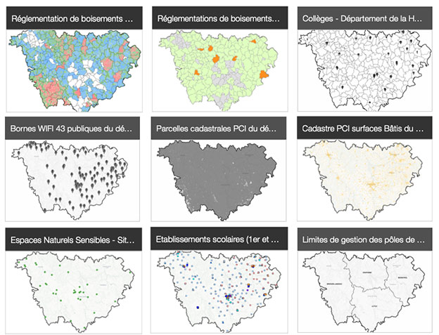 Le catalogue de données SIG