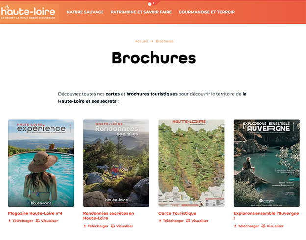 Brochures touristiques de Haute-Loire