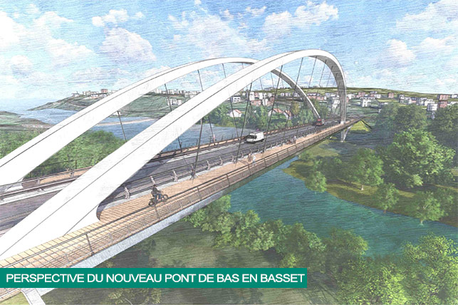Perspective du pont de Bas en Basset